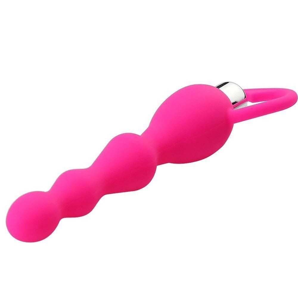 bAŞKa Anal Fantasy Beaded 10 Mod Boncuk Anal Vibratör-Pink
