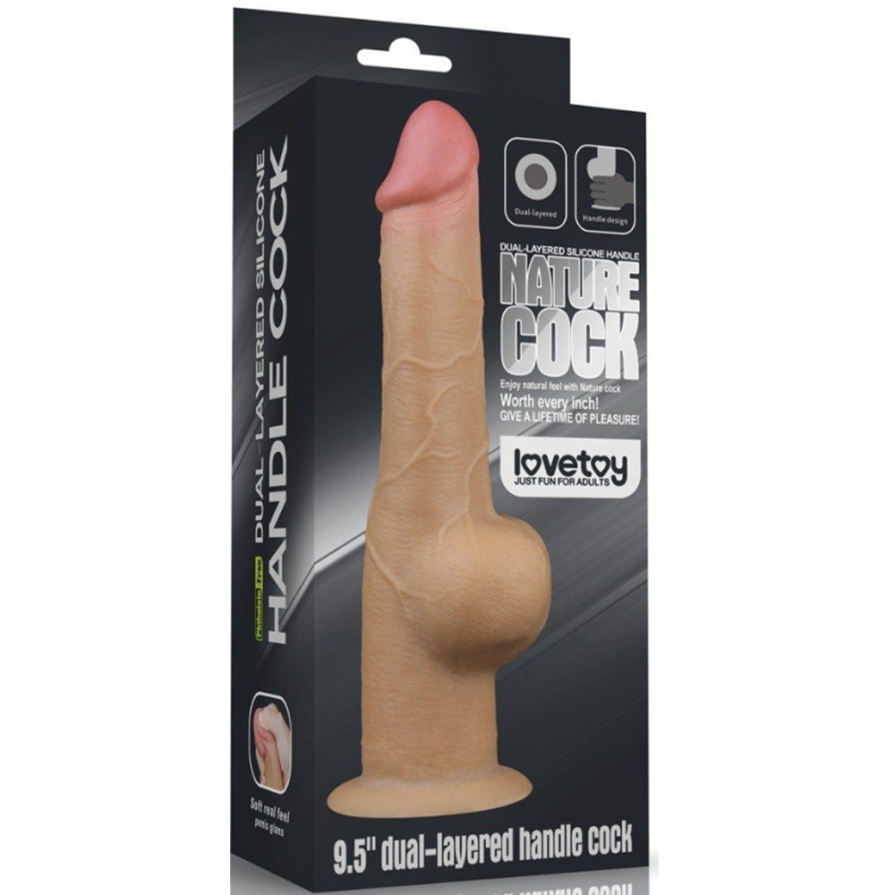 Lovetoy Handle Cock 9.5'' Çift Katmanlı Büyük Realistik Penis LV411031