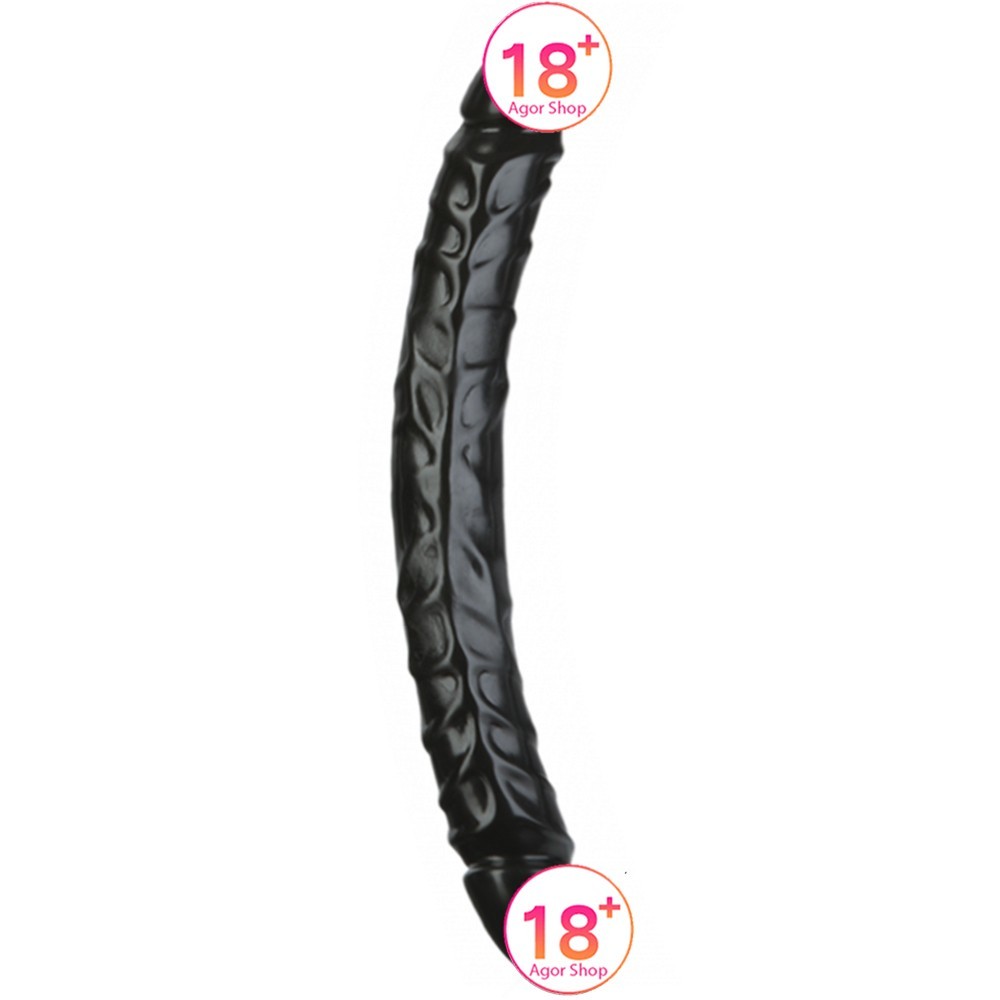 Doc Johnson Classic Jr. Double-Ended Black Dildo Çift Taraflı 30 cm Penis