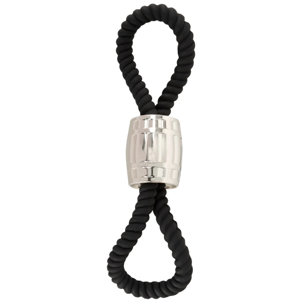 Rebel Men's Gear Heavy Rope Cock Strap With Two Loops Penis Halkası