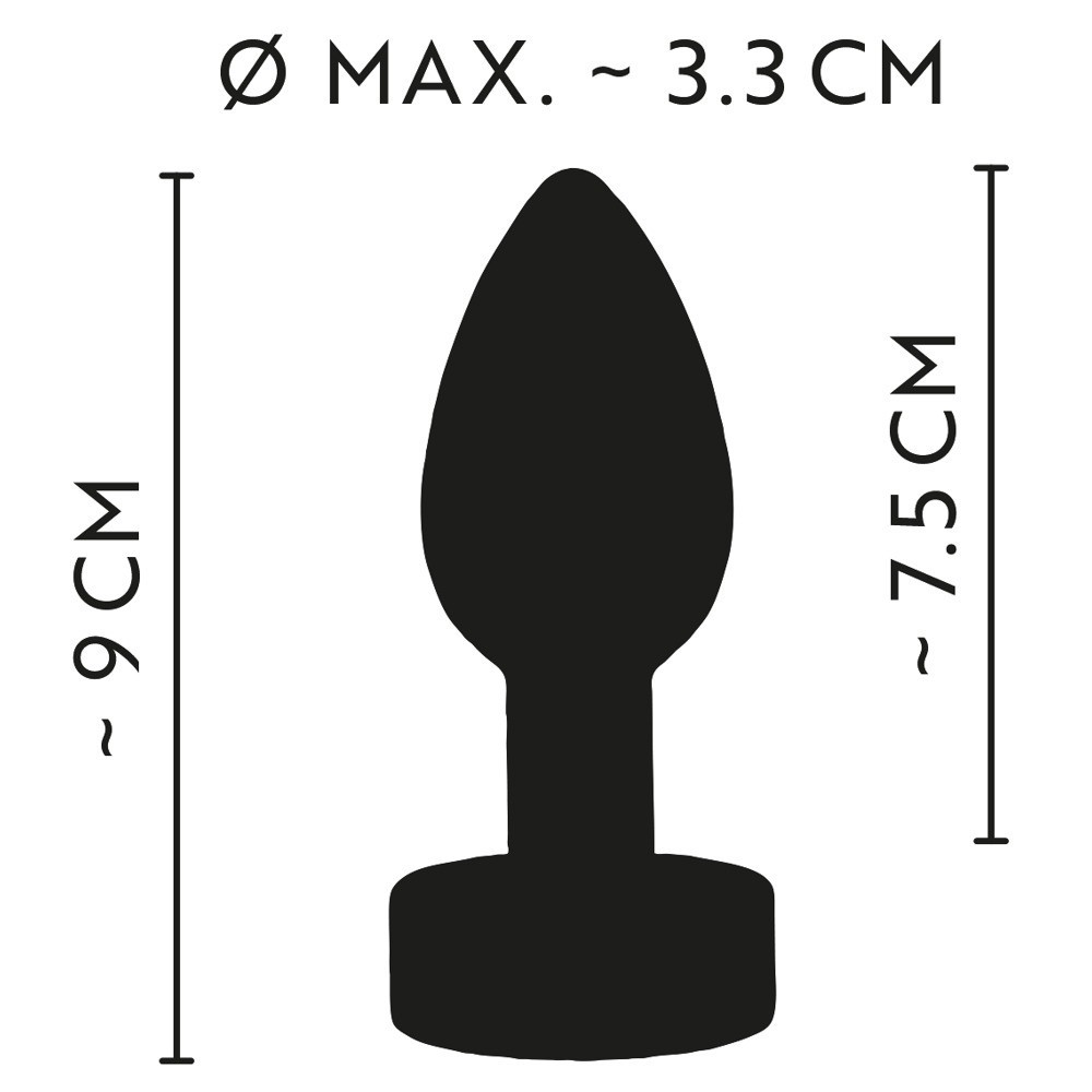 Anos Heavy Metal Butt Plug With Vibration Anal Vibratör