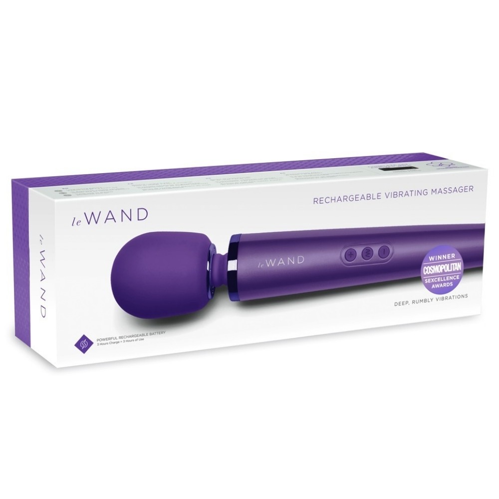 Le Wand Rechargeable Body Massager Masaj Wand Vibrator-Purple