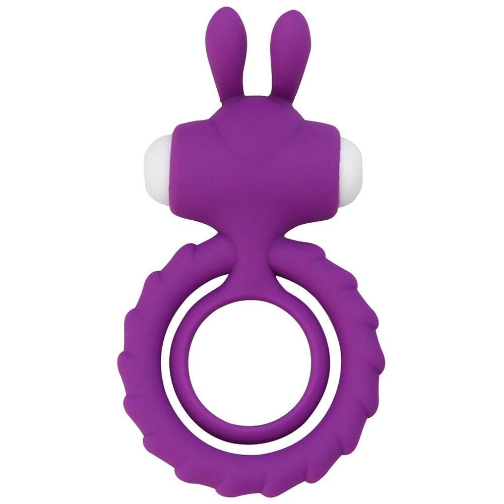 bAŞKa Nuo Clitoral Rabbit Klitoral Titreşimli Penis Halkası-Purple