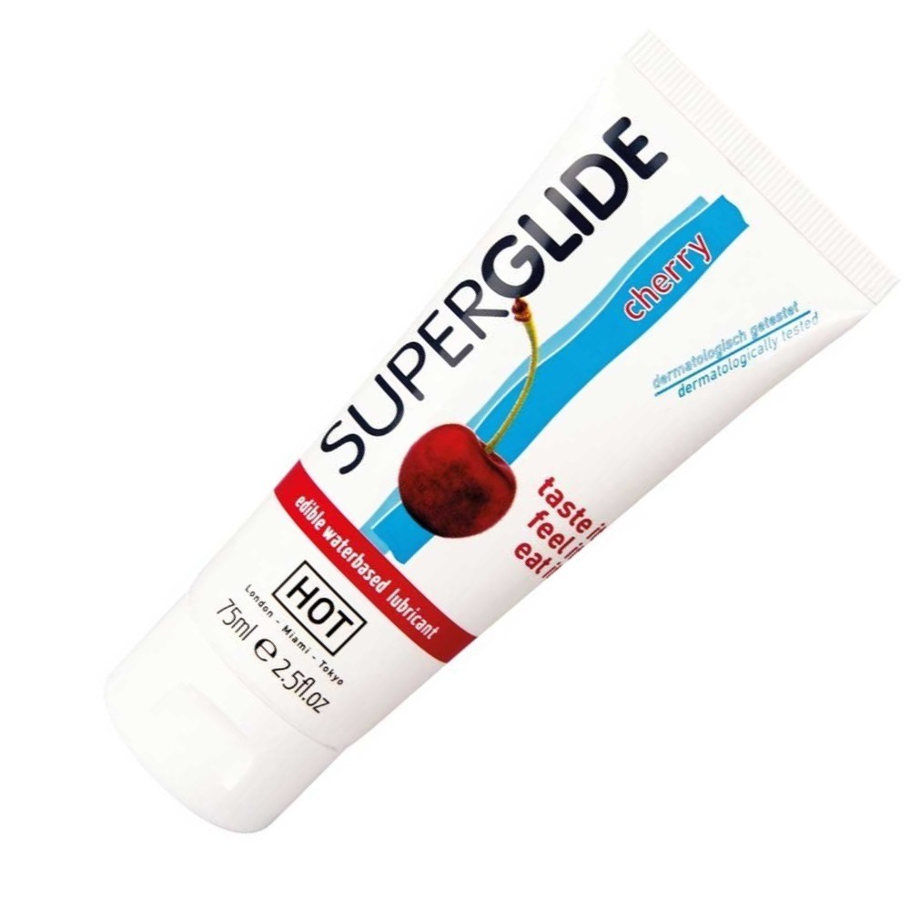 Hot Products Edibles Superglide Lube 75 ml Kiraz Aromalı Kayganlaştırıcı Oral Jel