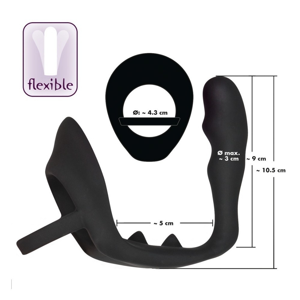 Black Velvets Ring ve Plug Soft Touch Penis Halkası ve Anal Plug