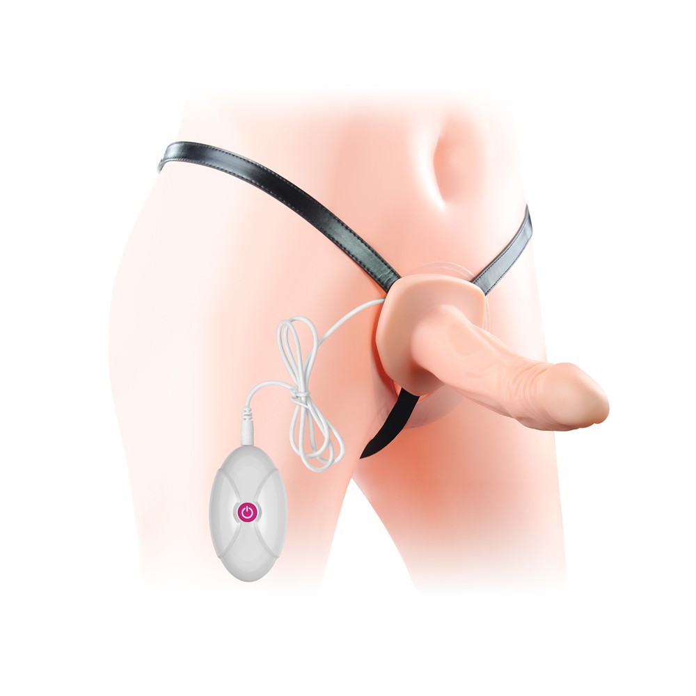 Lovetoy Vibrating Unisex Hollow Strap On 19 Cm İçi Boş Kemerli Penis LV3002