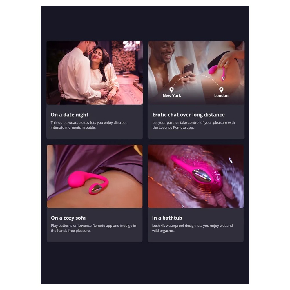 Lovense Lush 4 App-Controlled G-Spot Telefon Uyumlu Vibratör