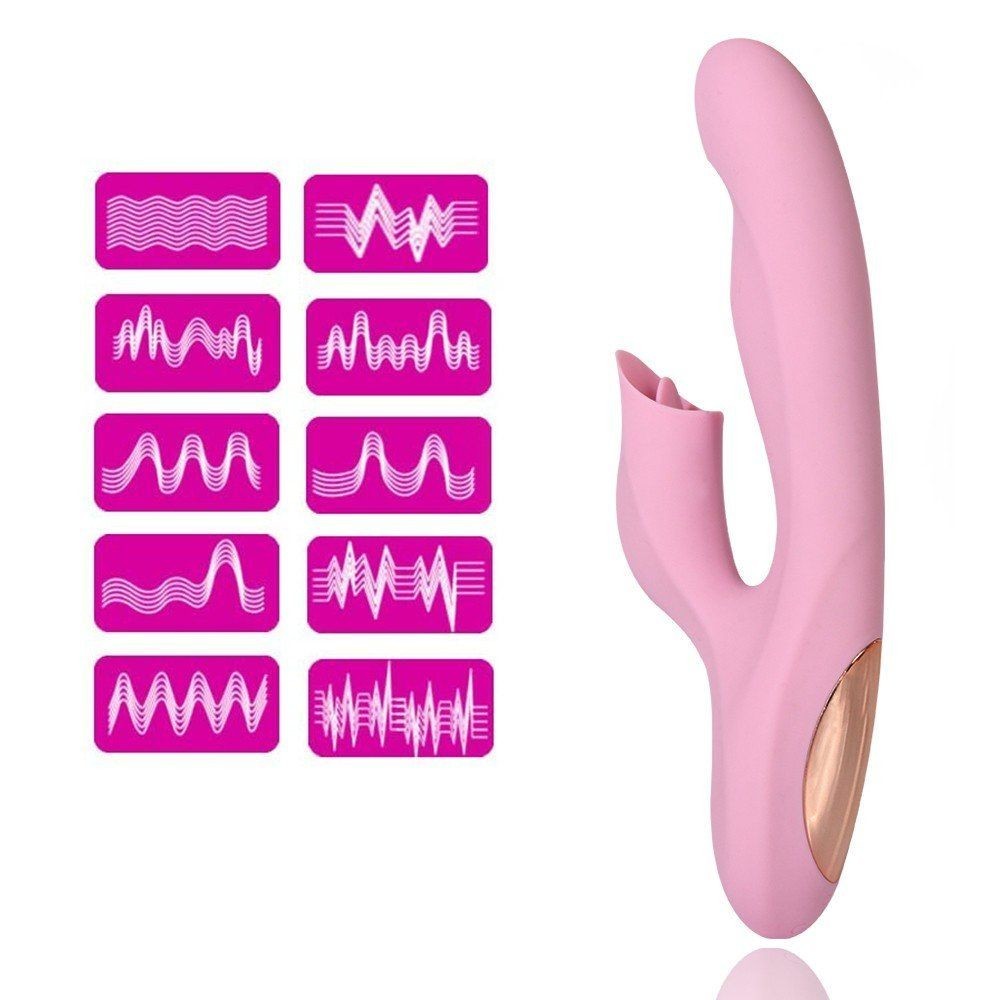 Shequ Pearly Pink Dil Hareketli G-Noktası Stimülasyon Vibratör SQ-V10104