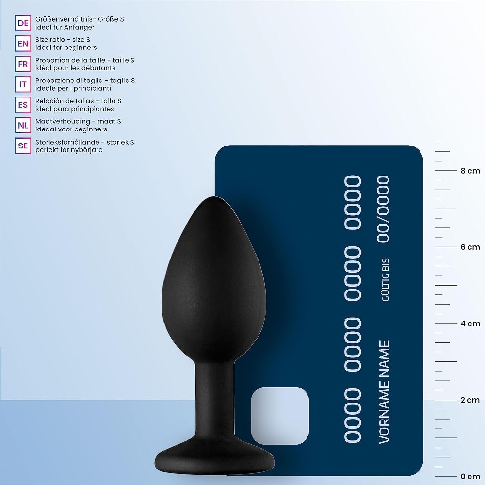 bAŞKa Anal Fantasy Silicone Black Taşlı Silikon Anal Plug