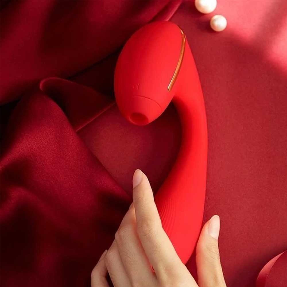 KissToy Tina 6 İn 1 Arada Isıtmalı Titreşimli Emiş Güçlü Vibratör