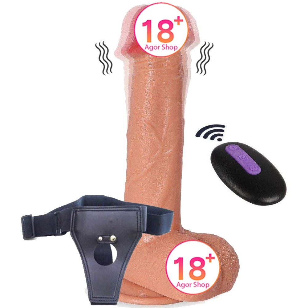 Shequ Sean Vibrating Strap-On Dildo Belden Bağlamalı Titreşimli Penis