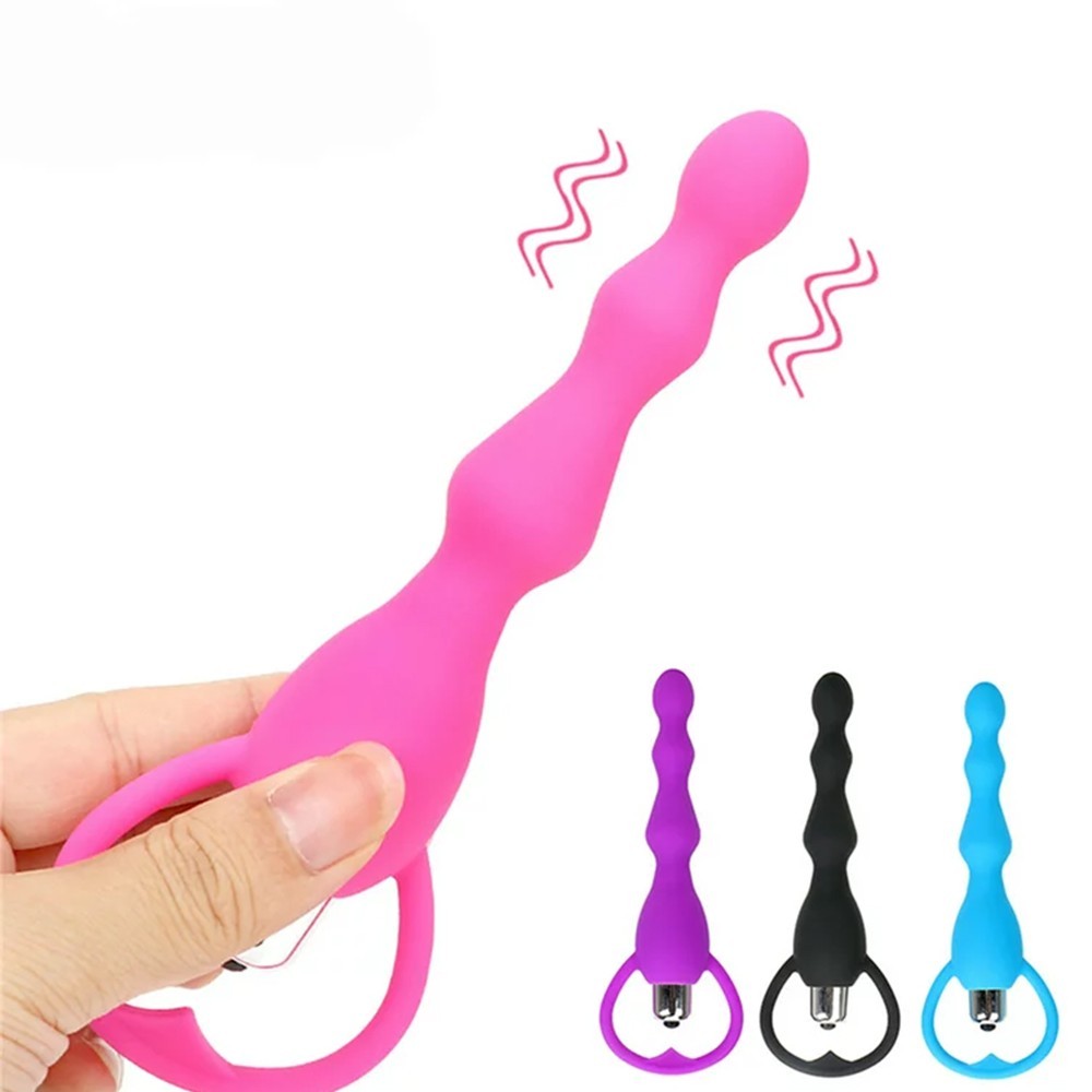 bAŞKa Anal Fantasy Beaded Tek Mod Boncuk Anal Vibratör-Pink