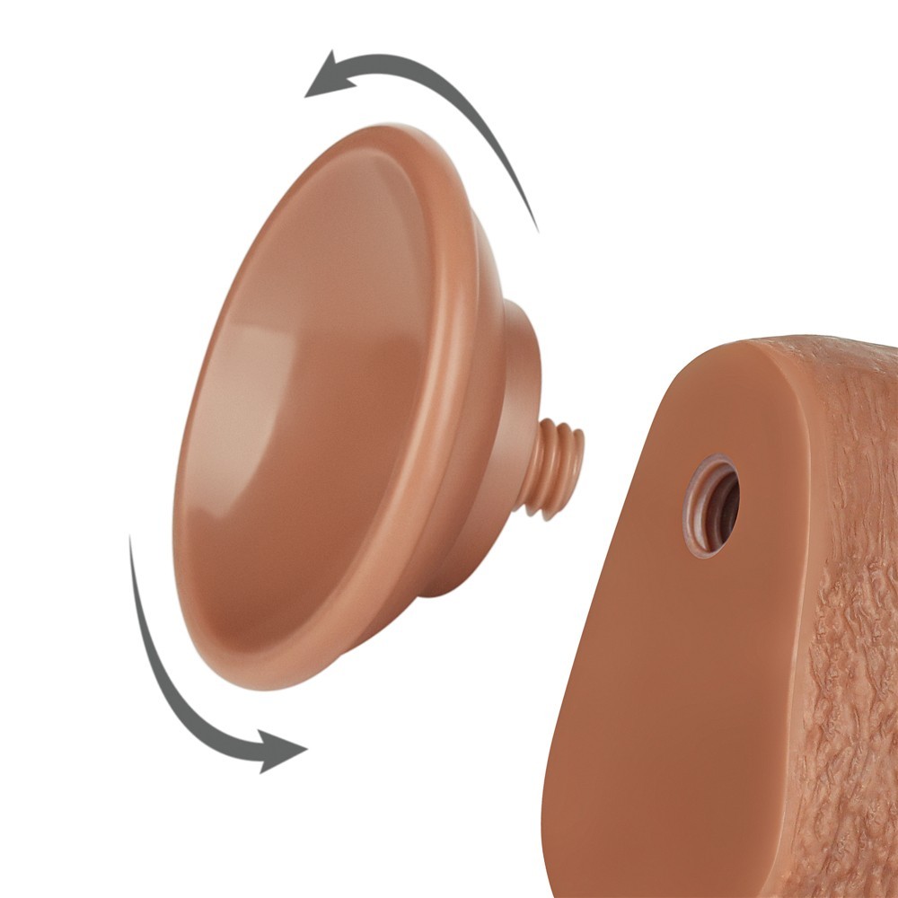 Lovetoy Sliding Skin Dual Layer Dong Brown 23 Cm Realistik Penis LV317310