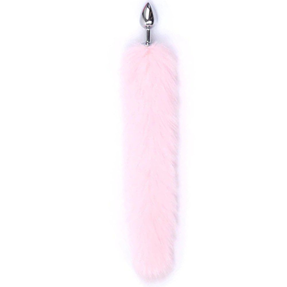bAŞKa Anal Play Tail Butt Small Metal Kuyruklu Anal Plug-Pink