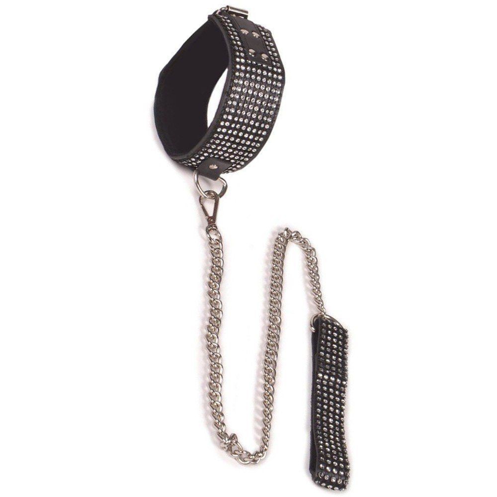 bAŞKa Fetish Fantasy Series Diamond Collar Taşlı Fetiş Tasma-Siyah