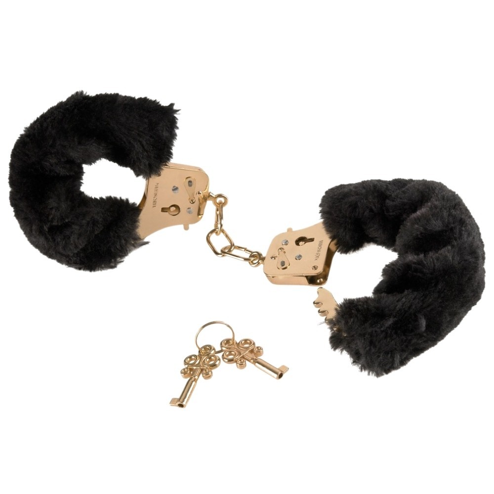 Pipedream Fetish Fantasy Gold Deluxe Furry Cuffs Metal Fetiş Kelepçe