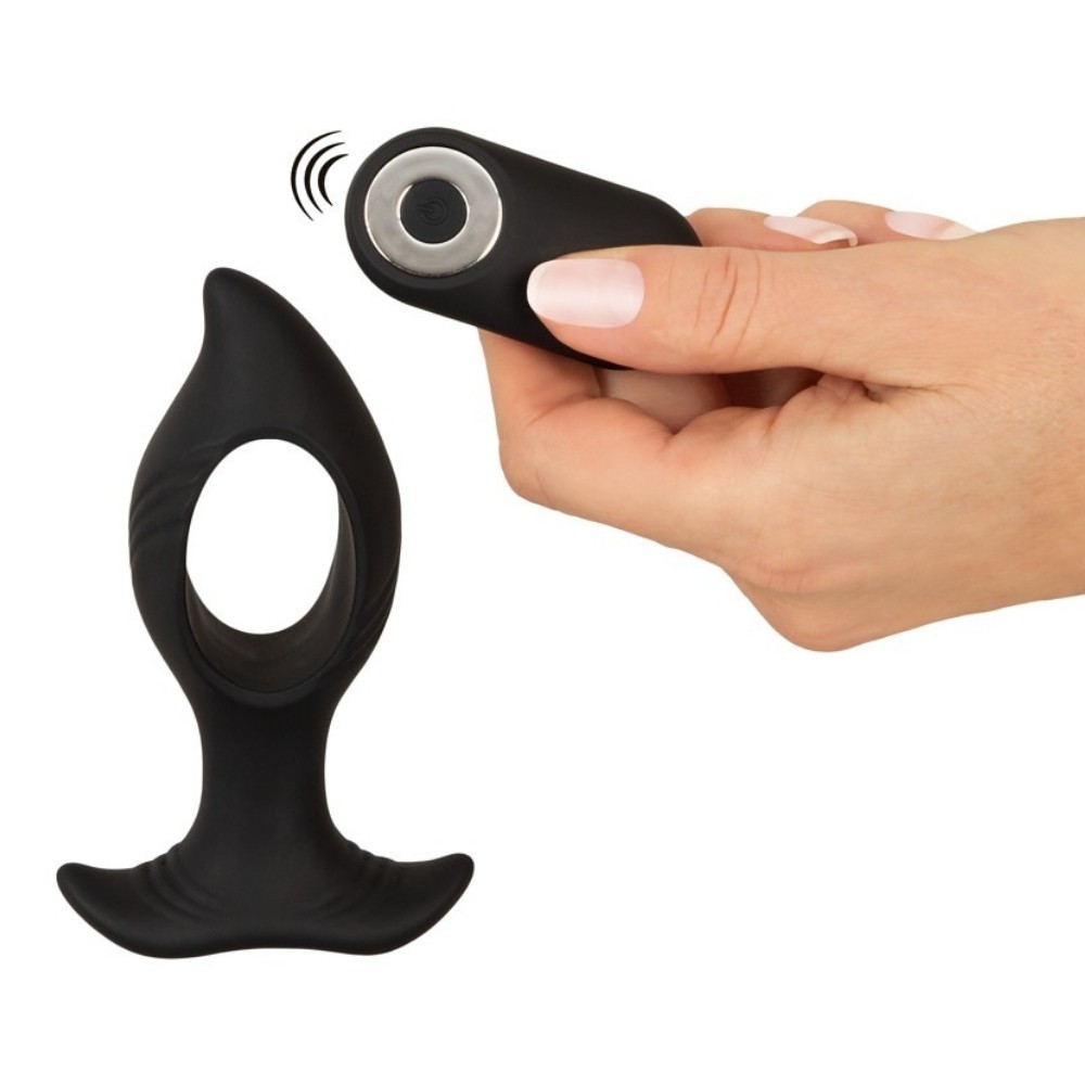 Anos Finest Butt Wear Remote Control Butt Plug With A Hole Delikli Anal Vibratör