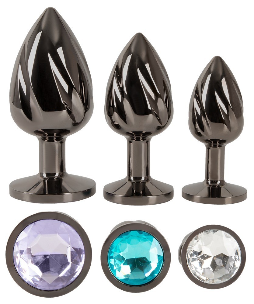 Anos Finest Butt Wear Metal Butt Plug 3pcs Set