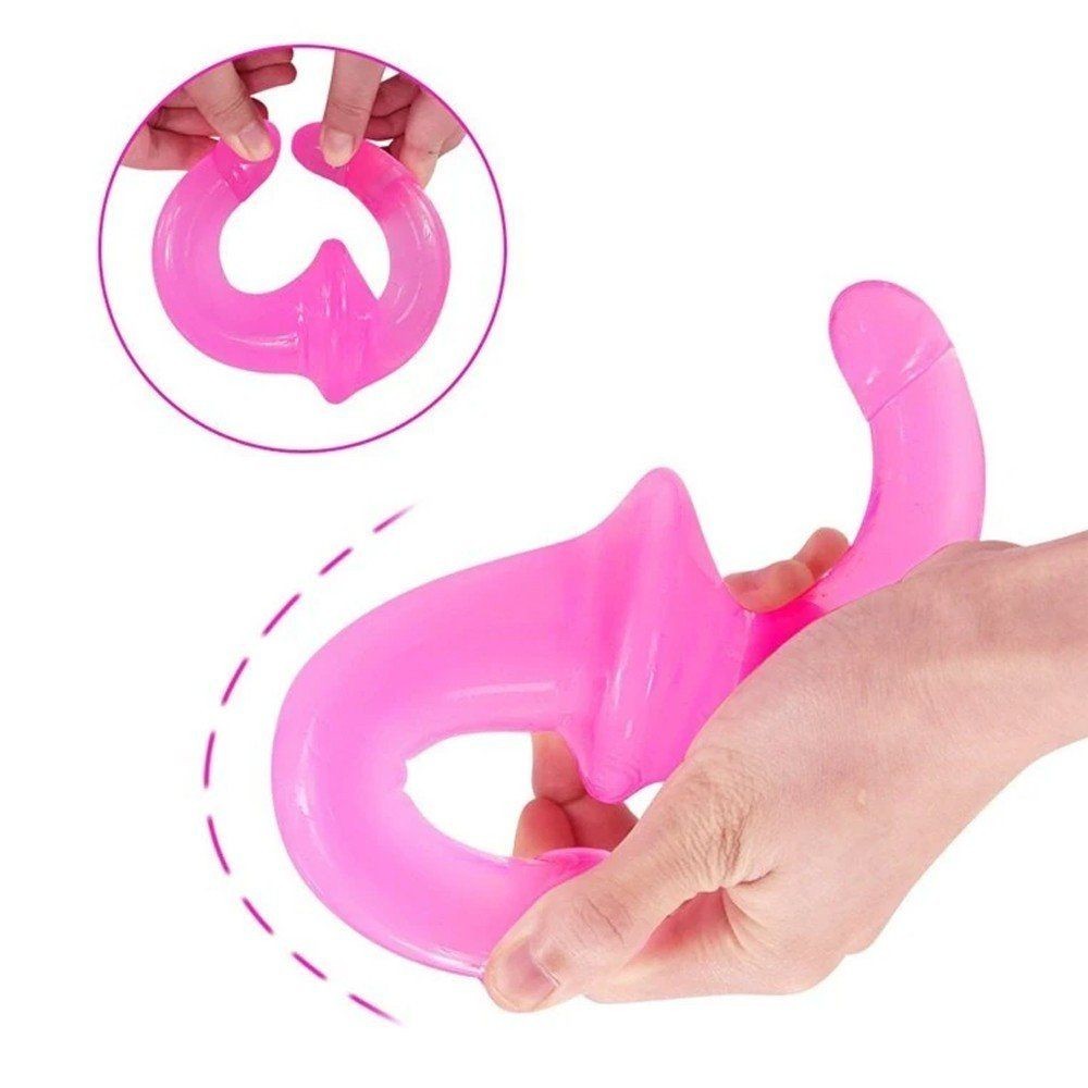 Agr Medikal Silikon Lezbiyen Strapless Strap-On Dildo Siyah
