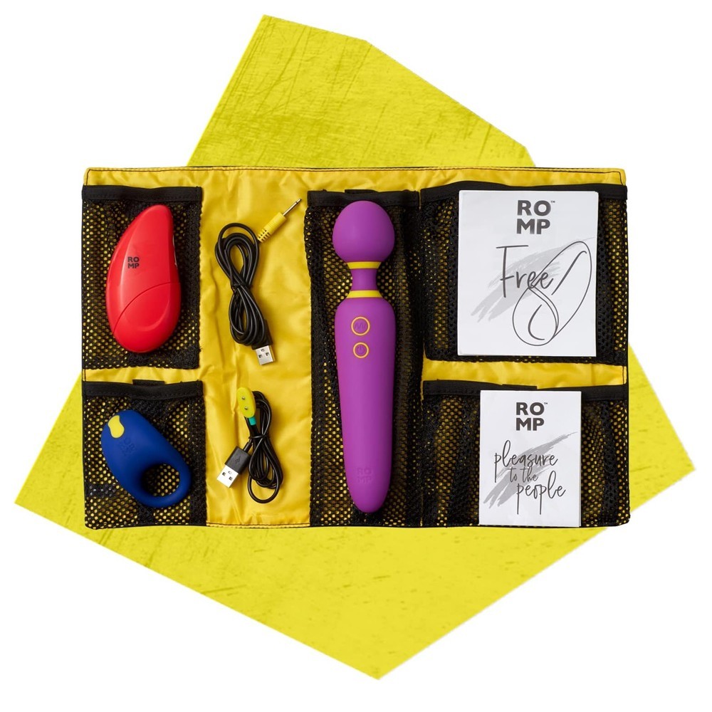 Romp Pleasure Kit Çiftlere Özel Vibratör ve Penis Halkası Seti