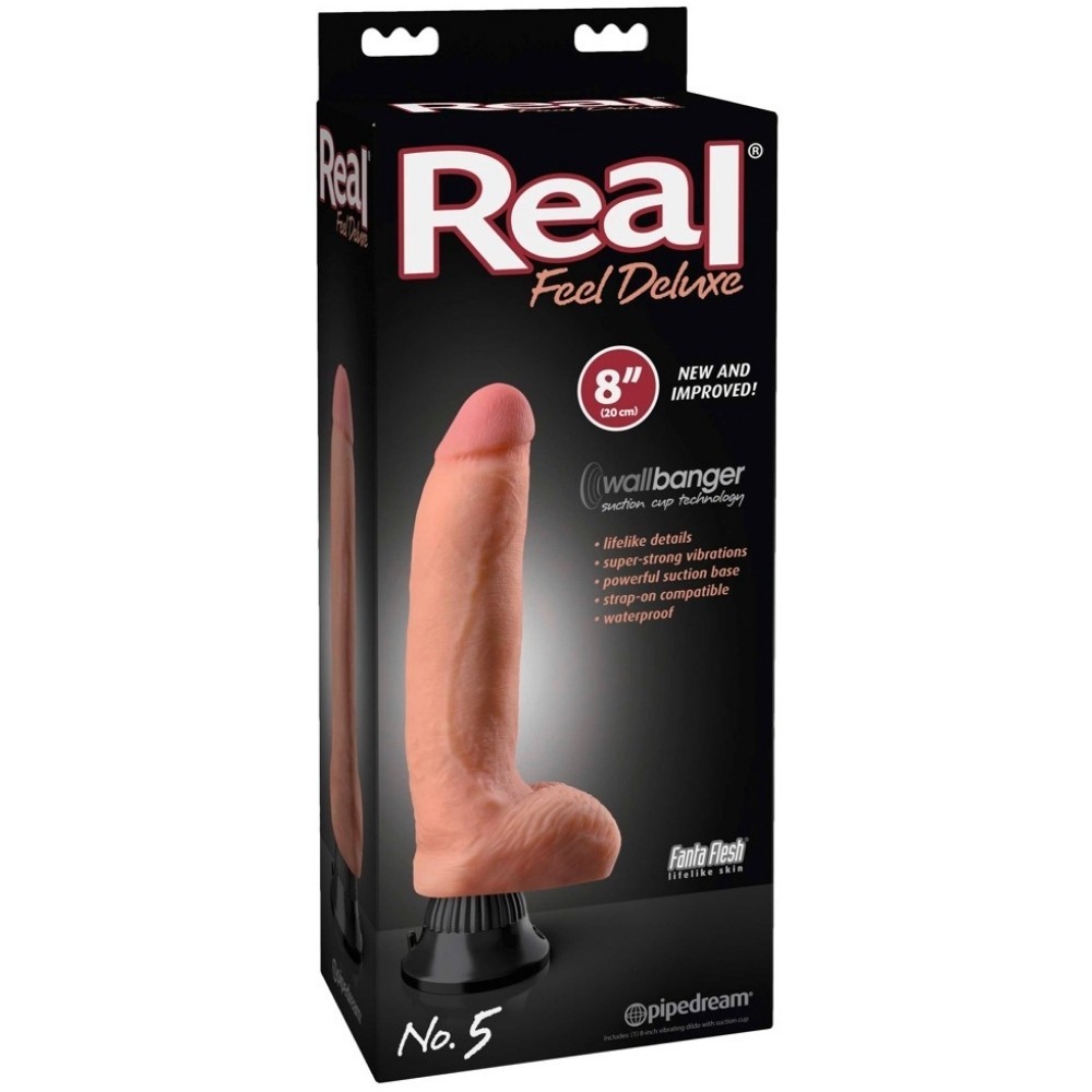 Pipedream Real Feel Deluxe No. 5 20 cm Vantuz Titreşimli Yapay Penis