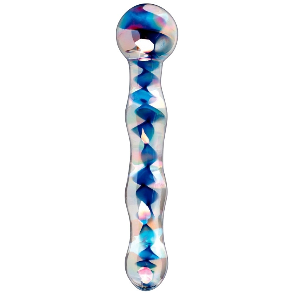 Pipedream İcicles No. 8 Hand Blown Glass Massager Cam Dildo