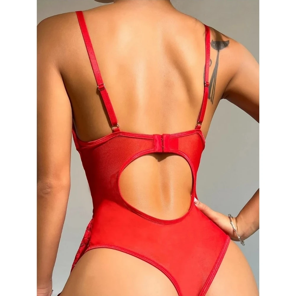 Başka Fantasy Wear Lingerie Dreams Jartiyerli Kırmızı Fantezi Gecelik