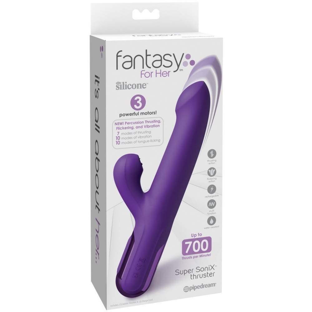 Pipedream Fantasy For Her Super Sonix Thruster Hareketli Rabbit Vibratör