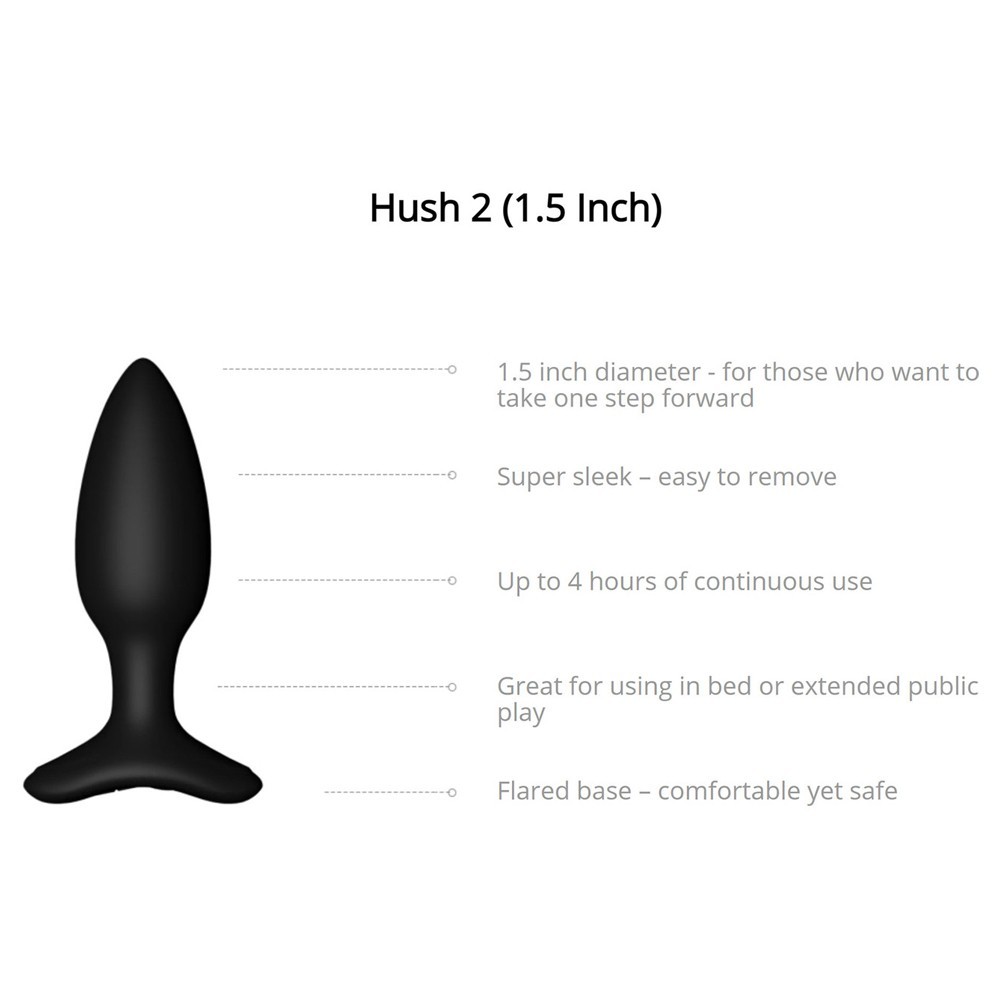 Lovense Hush 2 Small 38 mm Telefon Kontrollü Titreşimli Anal Plug