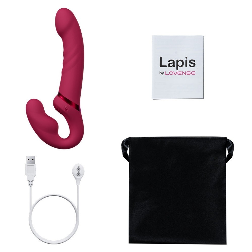 Lovense Lapis Telefon Kontrollü ve Titreşimli Strapless Strapon