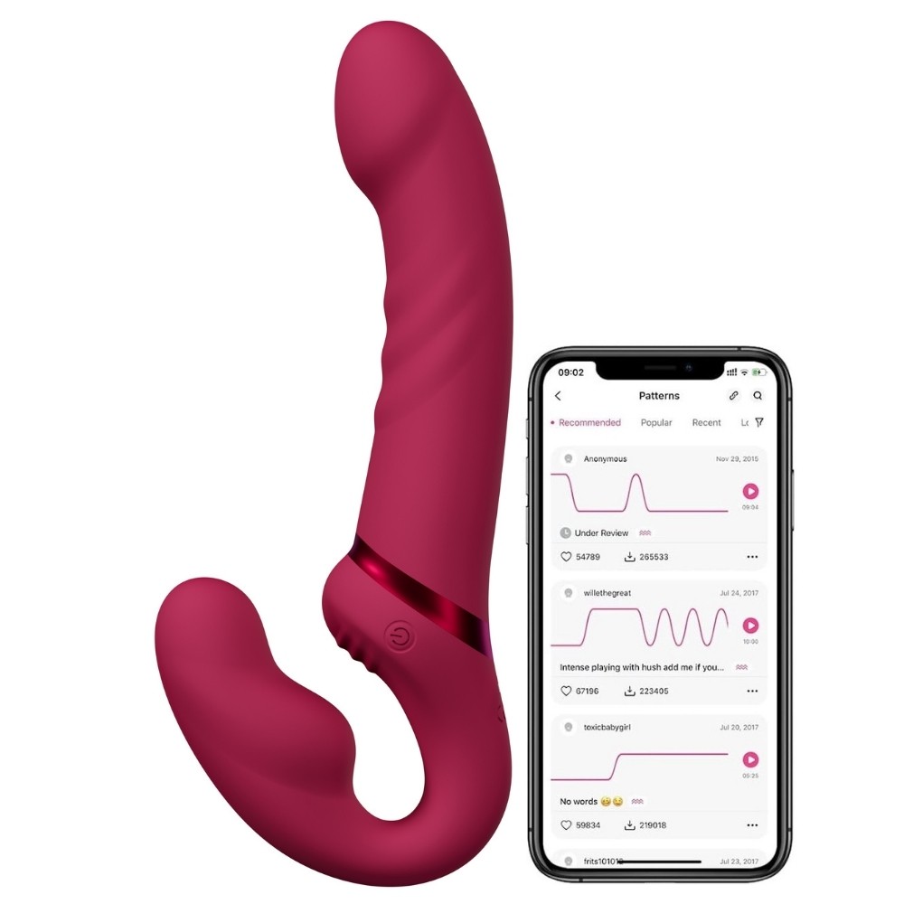Lovense Lapis Telefon Kontrollü ve Titreşimli Strapless Strapon