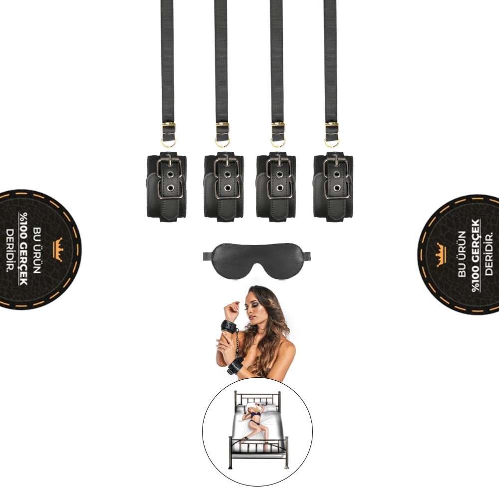 bAŞKa The Fetish Fantasy Series Lux Bed Strap 4 Pcs. Yatak Bağlama Seti