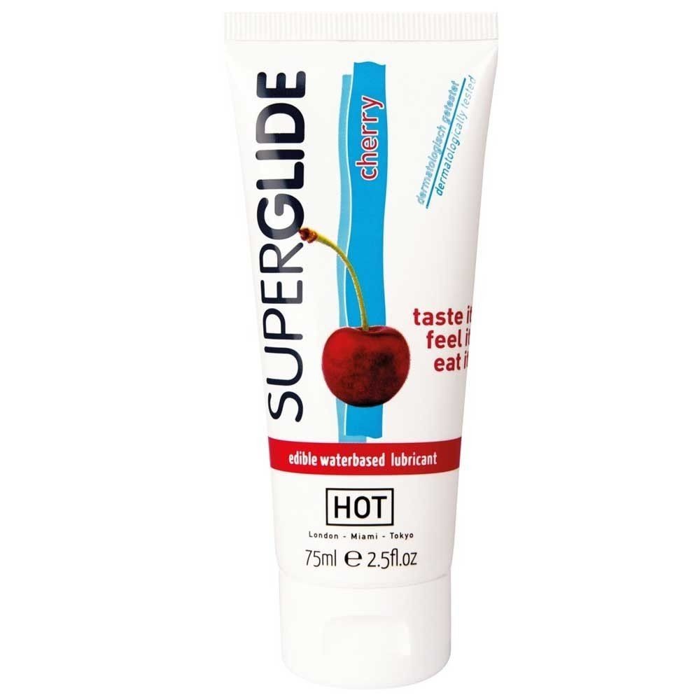 Hot Products Edibles Superglide Lube 75 ml Kiraz Aromalı Kayganlaştırıcı Oral Jel
