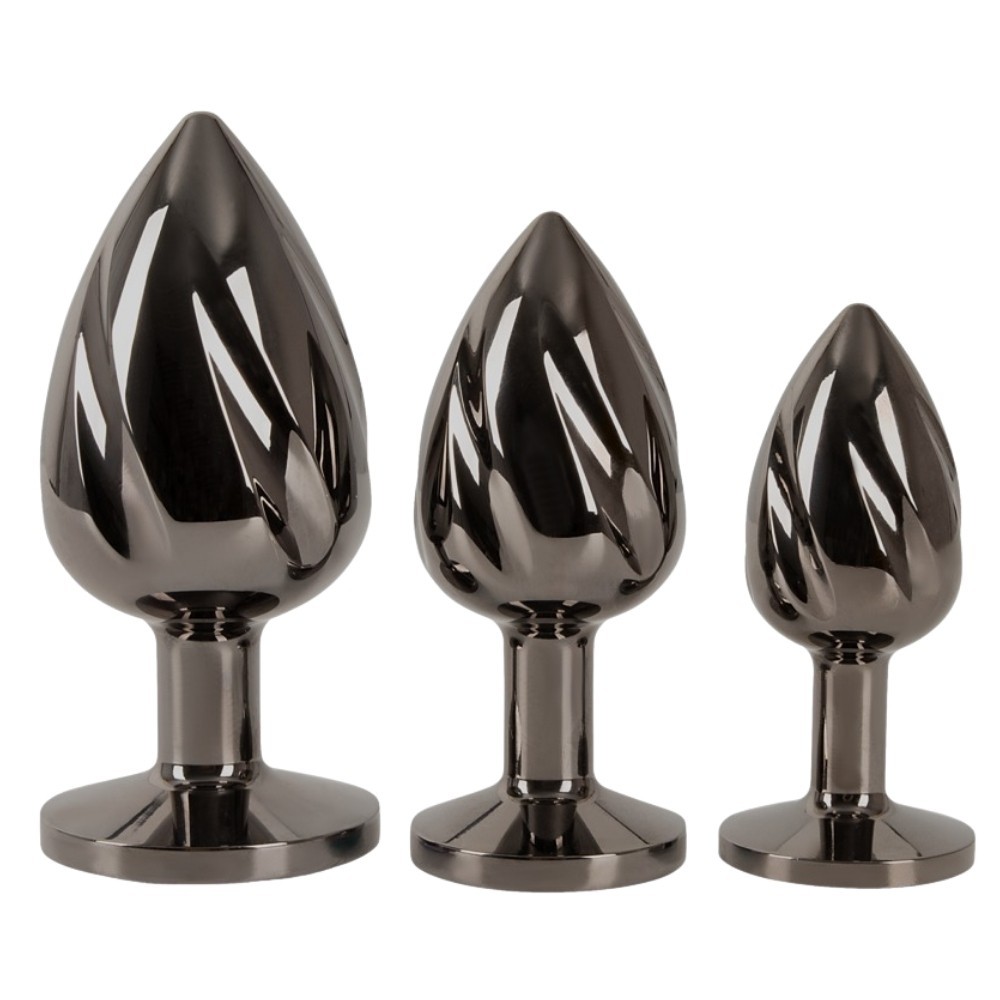 Anos Finest Butt Wear Metal Butt Plug 3pcs Set