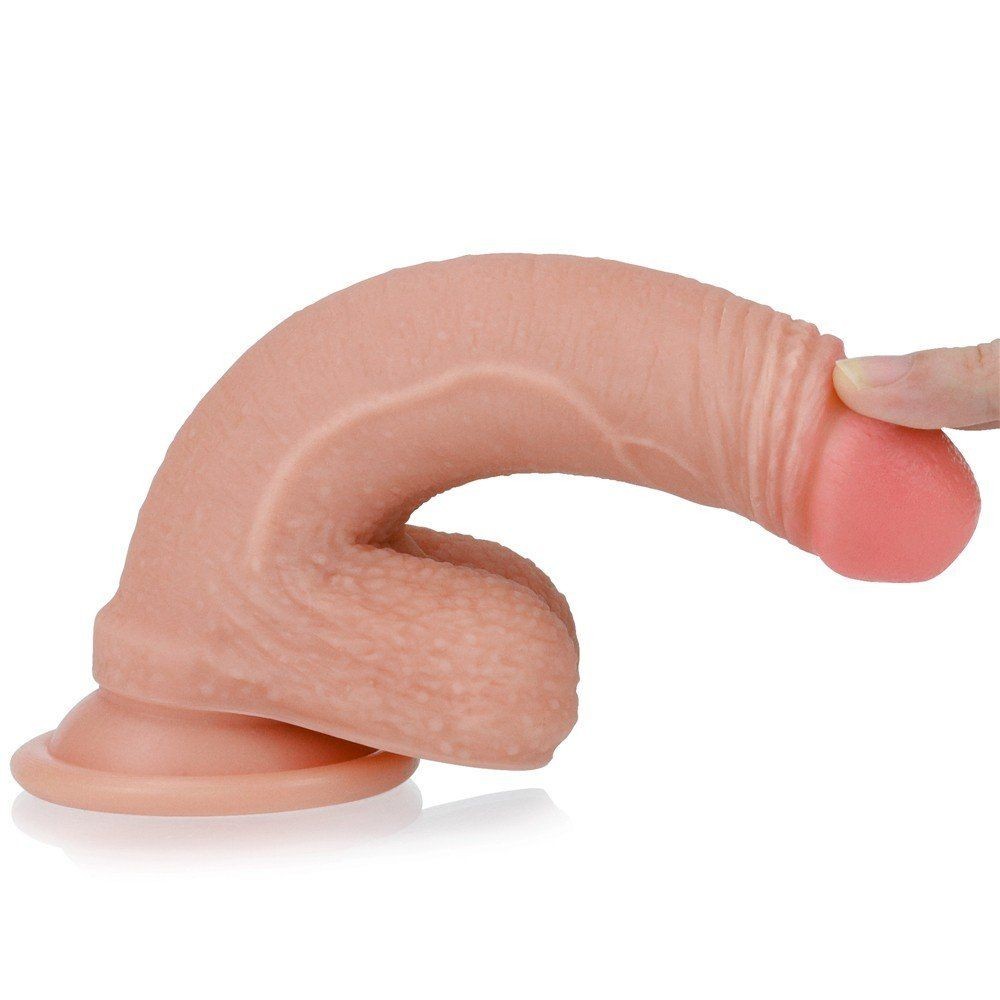 Lovetoy Dual Layered Platinum Silicone Dildo 18 cm Realistik Penis LV4001F