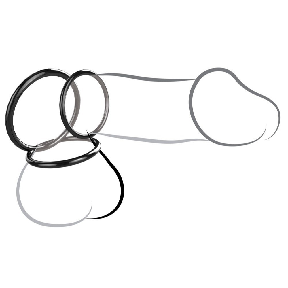 Pipedream Fantasy C-Ringz Silicone 3-Ring Stamina Penis Halkası Set