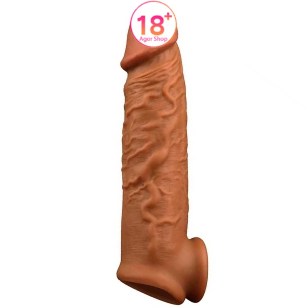 bAŞKa Mega Enlarger Penis Sleeve Testik Destekli Penis Kılıfı