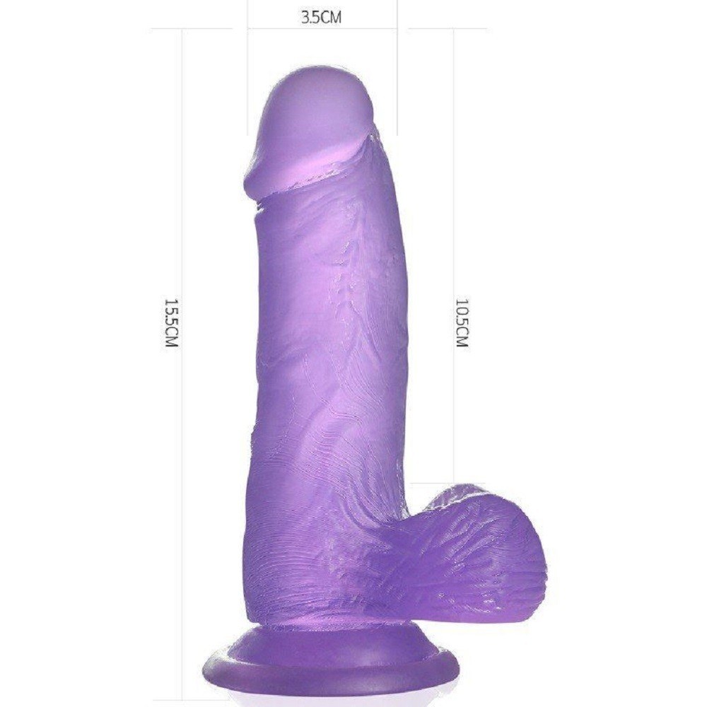 Lovetoy Jelly Studs Purple Dildo Small 15 cm Jel Penis LV3102