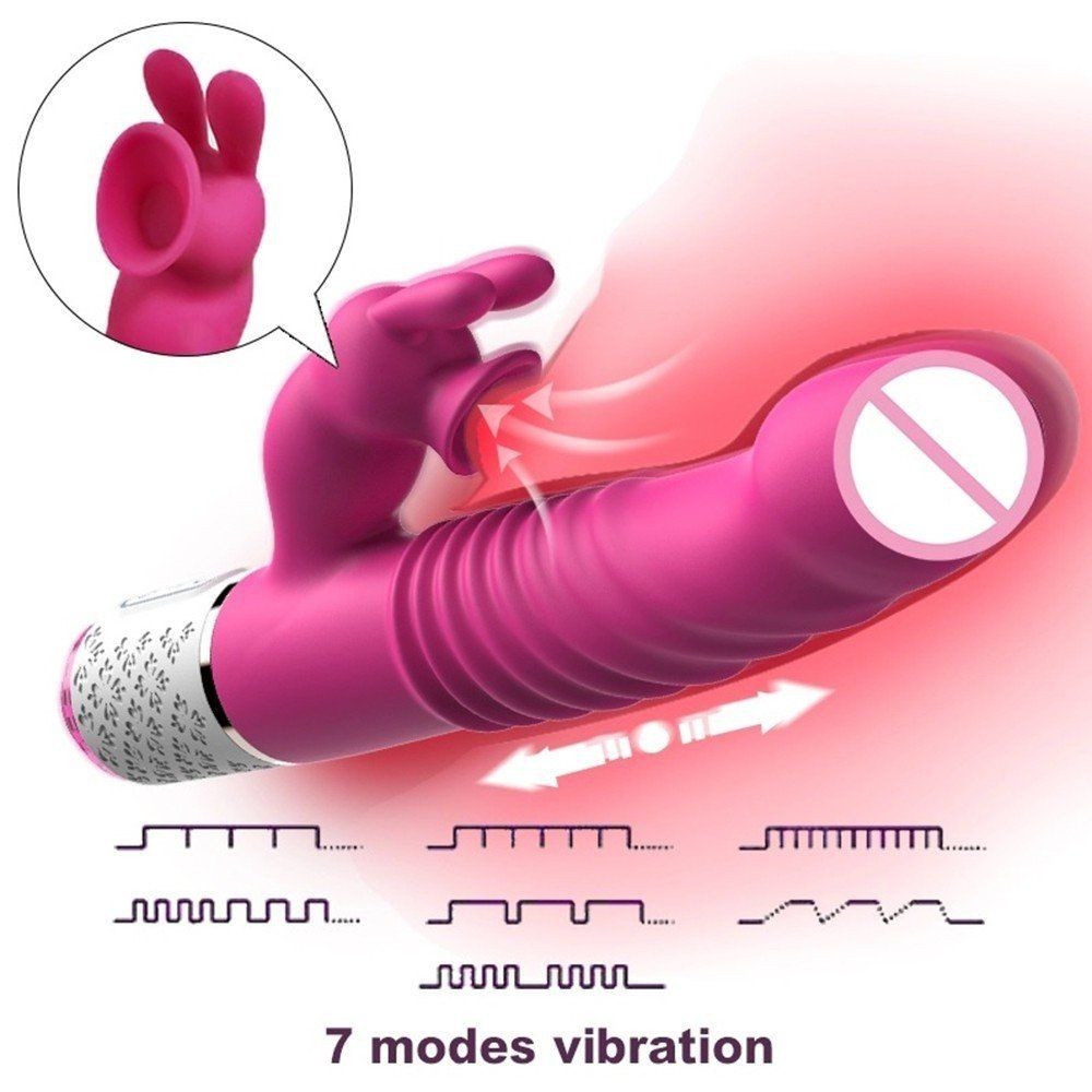 Dibe Sex Massager Hava Darbeli İleri Geri Hareketli Rabbit Vibratör