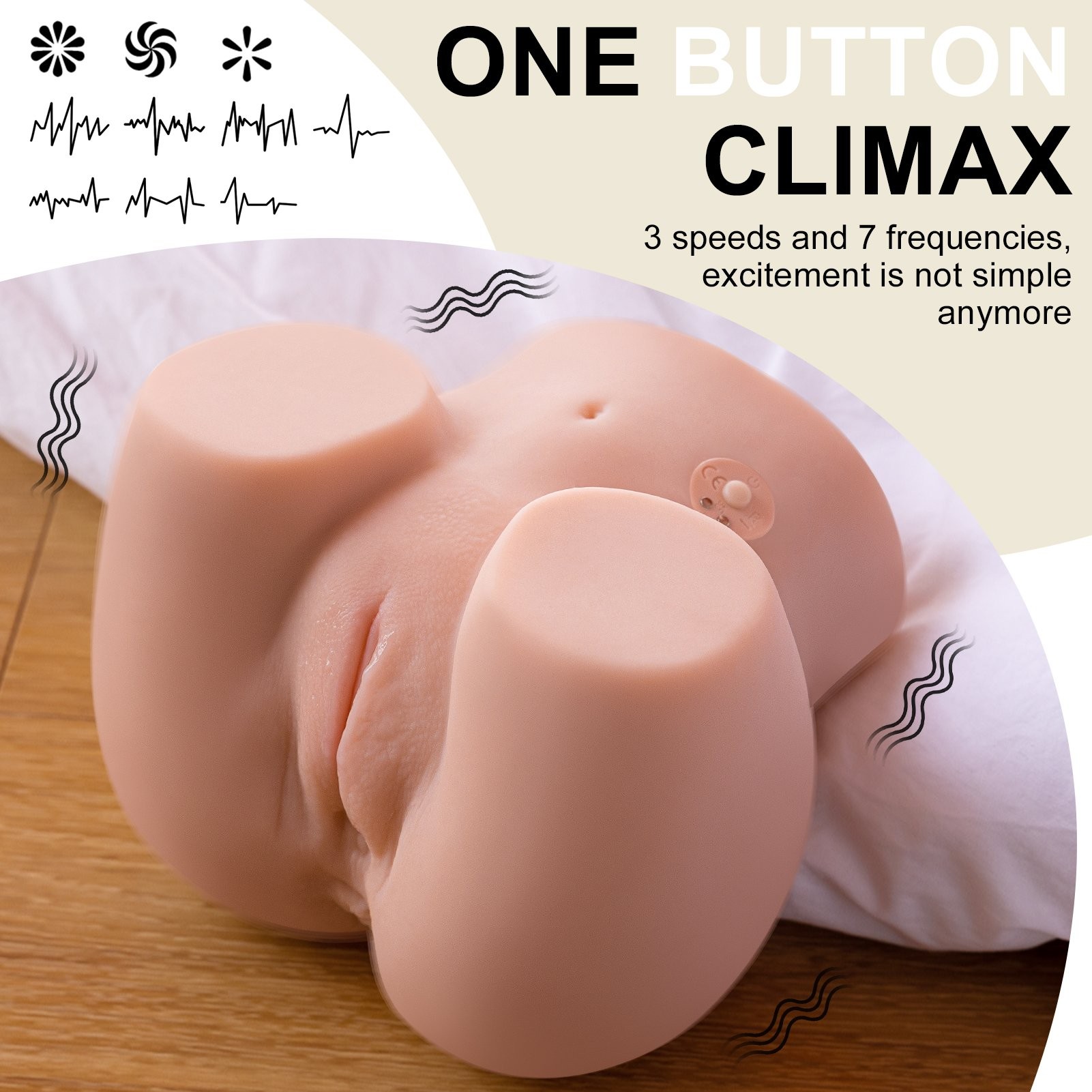 Shequ Connie Vibrating Masturbator Realistik Kalça SQ-MASV50064