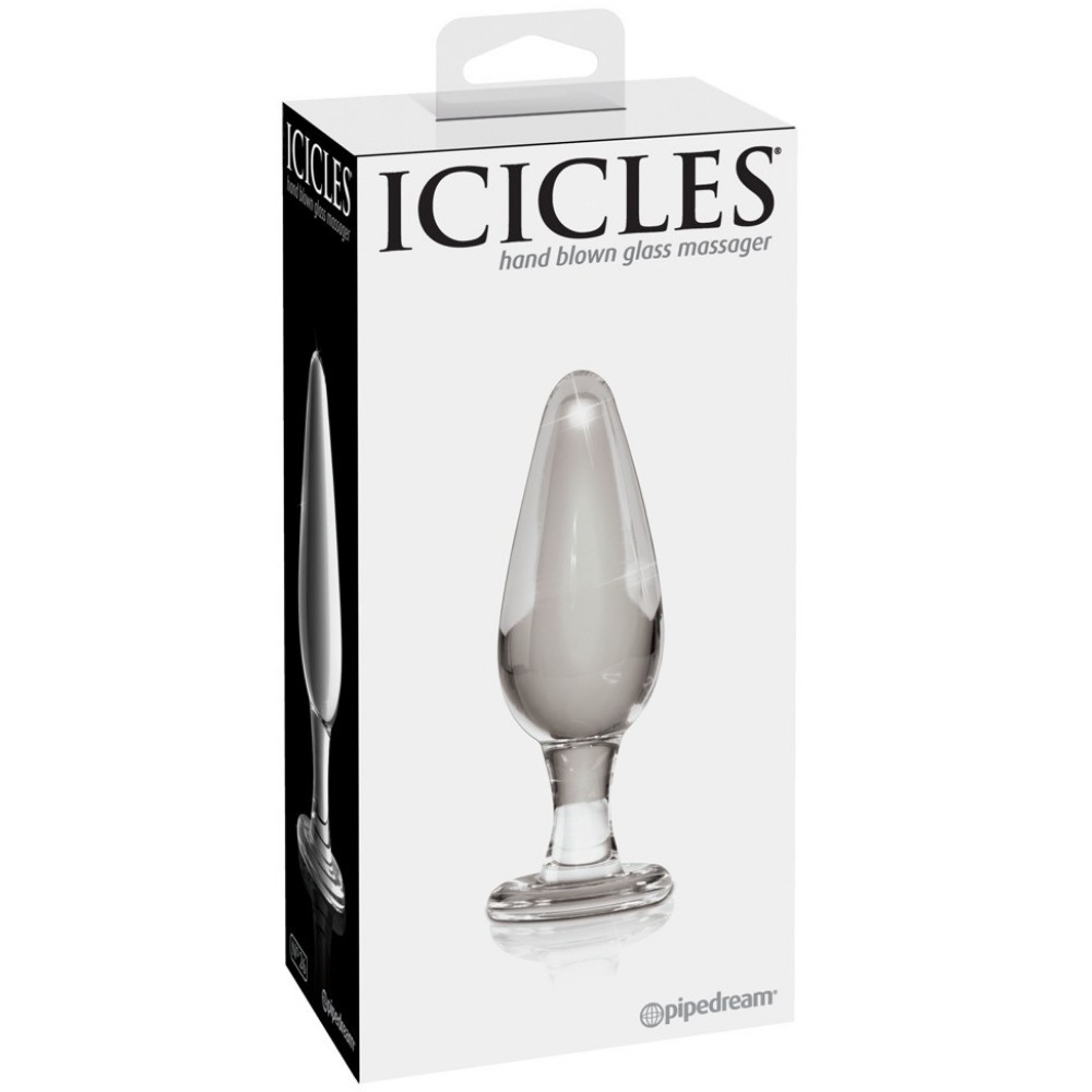 Pipedream İcicles No. 26 Hand Blown Glass Massager Cam Plug
