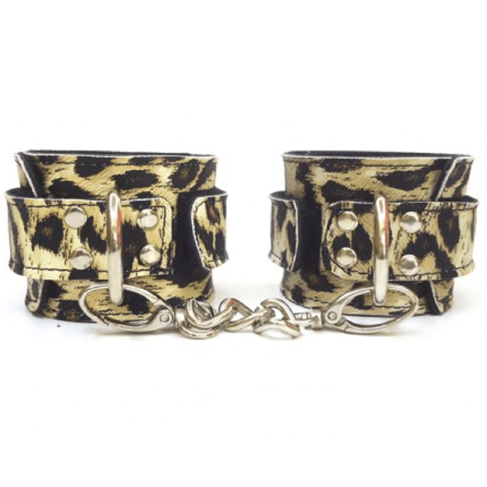 bAŞKa Fetish Fantasy Series Leather Cuffs Leopar Deri Fetiş Kelepçe
