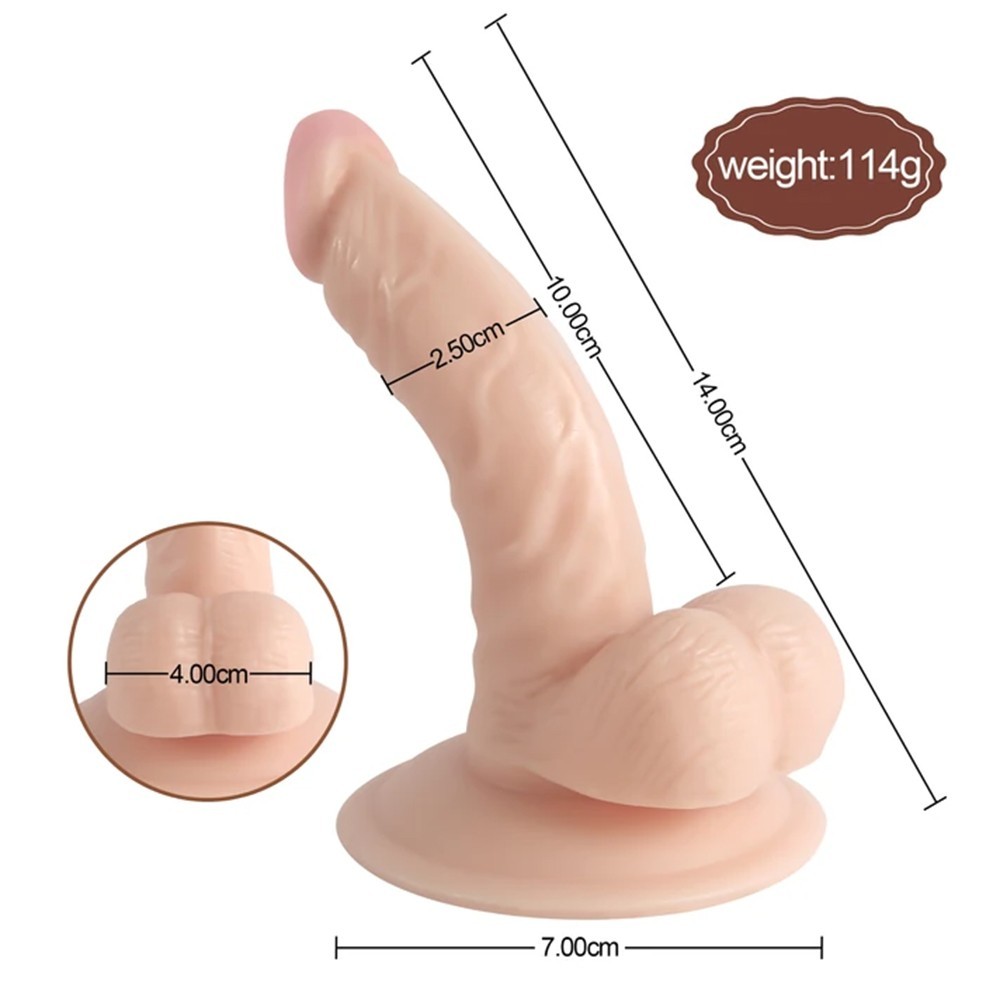 Dildo Series Anal ve Vajinal Yumuşak 13 Cm Realistik Penis