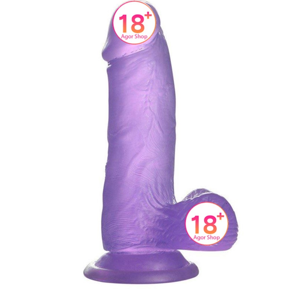 Lovetoy Jelly Studs Purple Dildo Small 15 cm Jel Penis LV3102