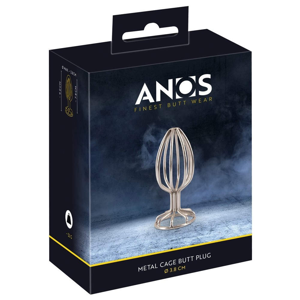 Anos Finest Butt Wear Metal Cage Butt Plug 3.8 cm