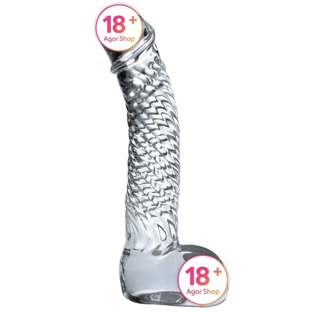 Pipedream İcicles No. 61 Hand Blown Glass Massager Cam Dildo