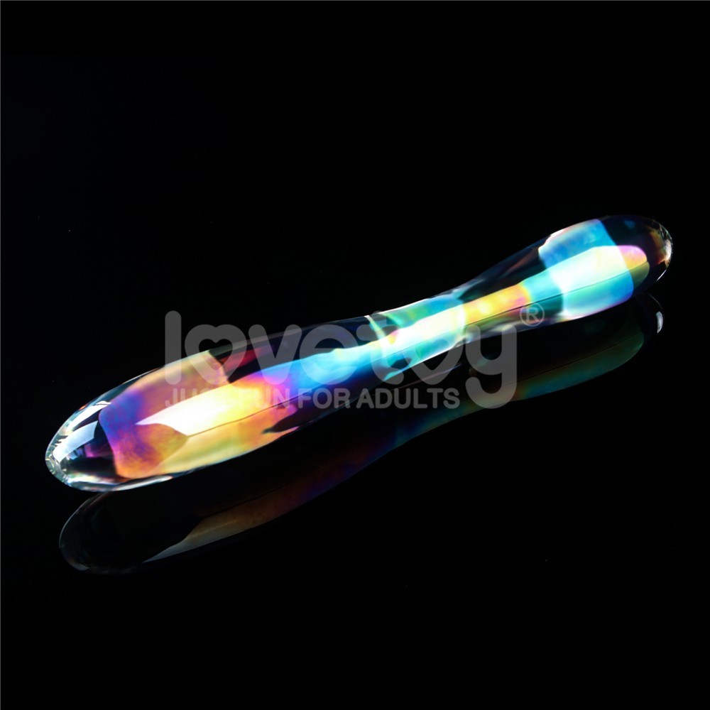 Lovetoy Twilight Gleam Glass Dildo-Double Delight Çif Taraflı Cam Dildo LV610025