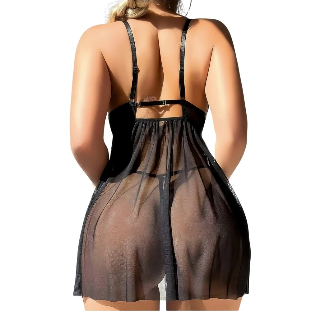 Başka Fantasy Wear Dantel Detaylı Sütyenli Transparan Gecelik