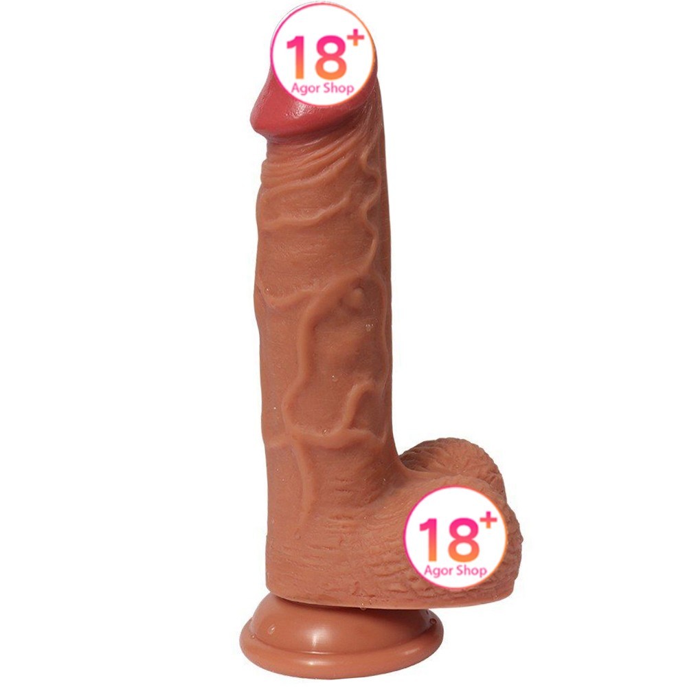 Shequ Dildo Series Hans 21 cm Natural Doku Realistik Penis SQ-WBD10012
