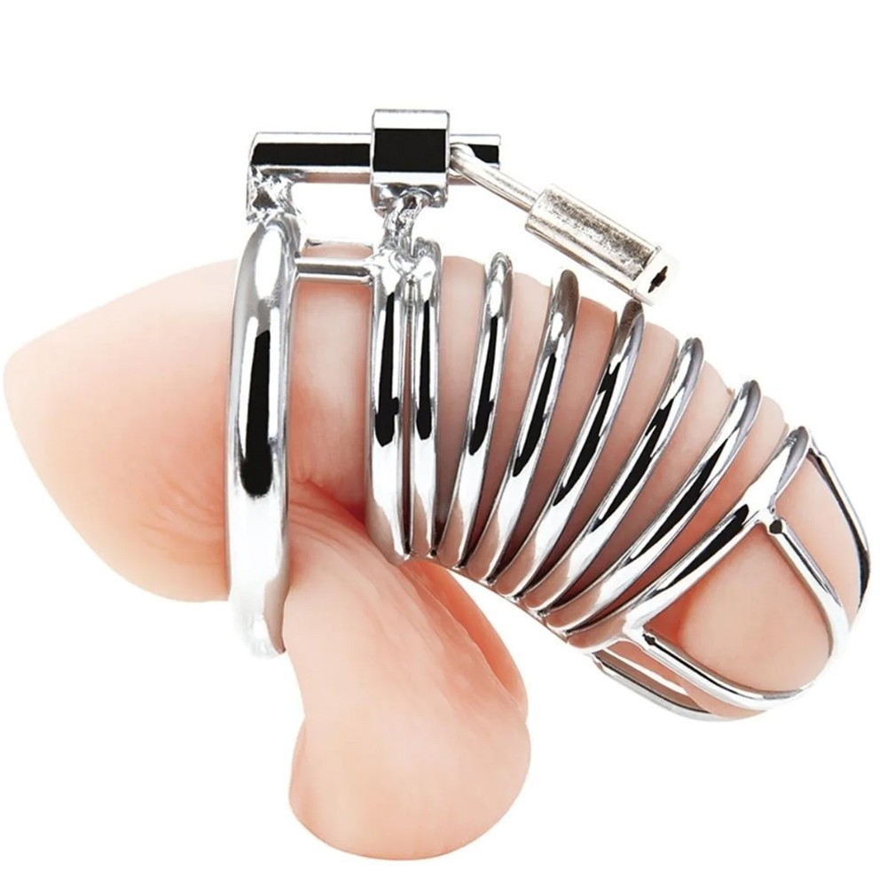 bAŞKa Master Male Chastity Blueline  Metal Penis Kilidi 40 mm